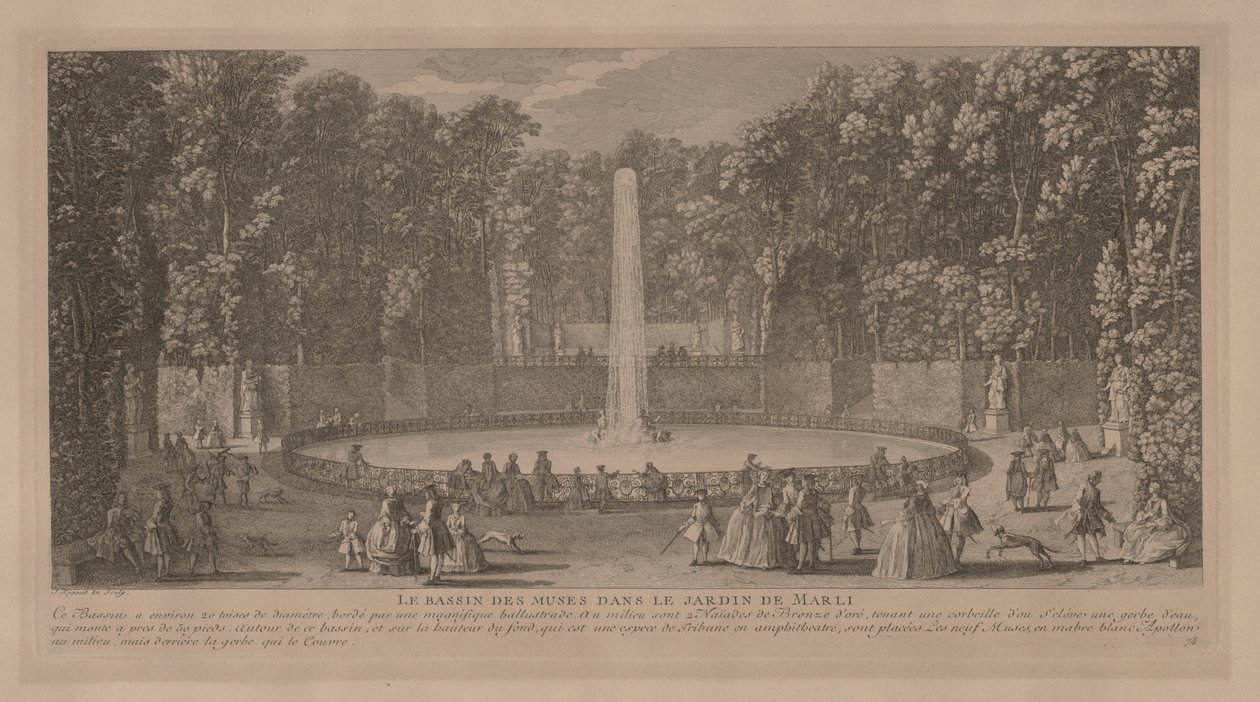 Pool of the Muses på Marli av Jacques Rigaud