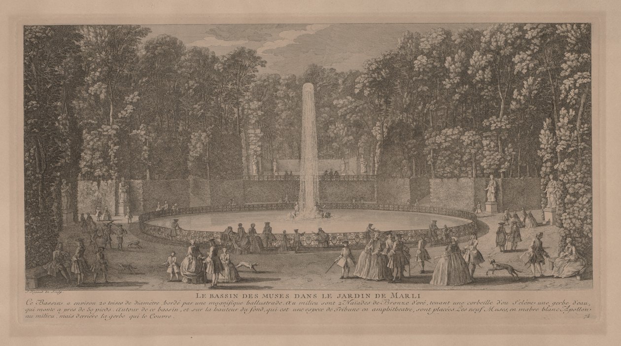Musernas pool på Marli. av Jacques Rigaud