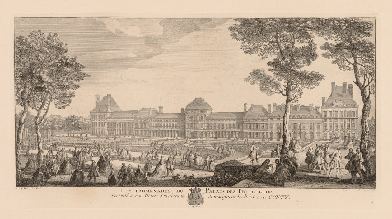 Promenaderna i Palais des Tuileries av Jacques Rigaud