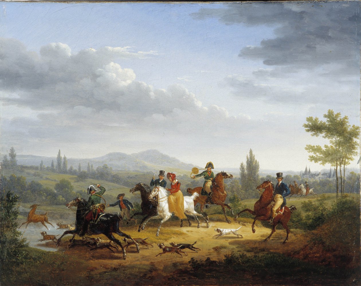 Rådjursjakten (olja på duk) av Jacques Swebach Desfontaines