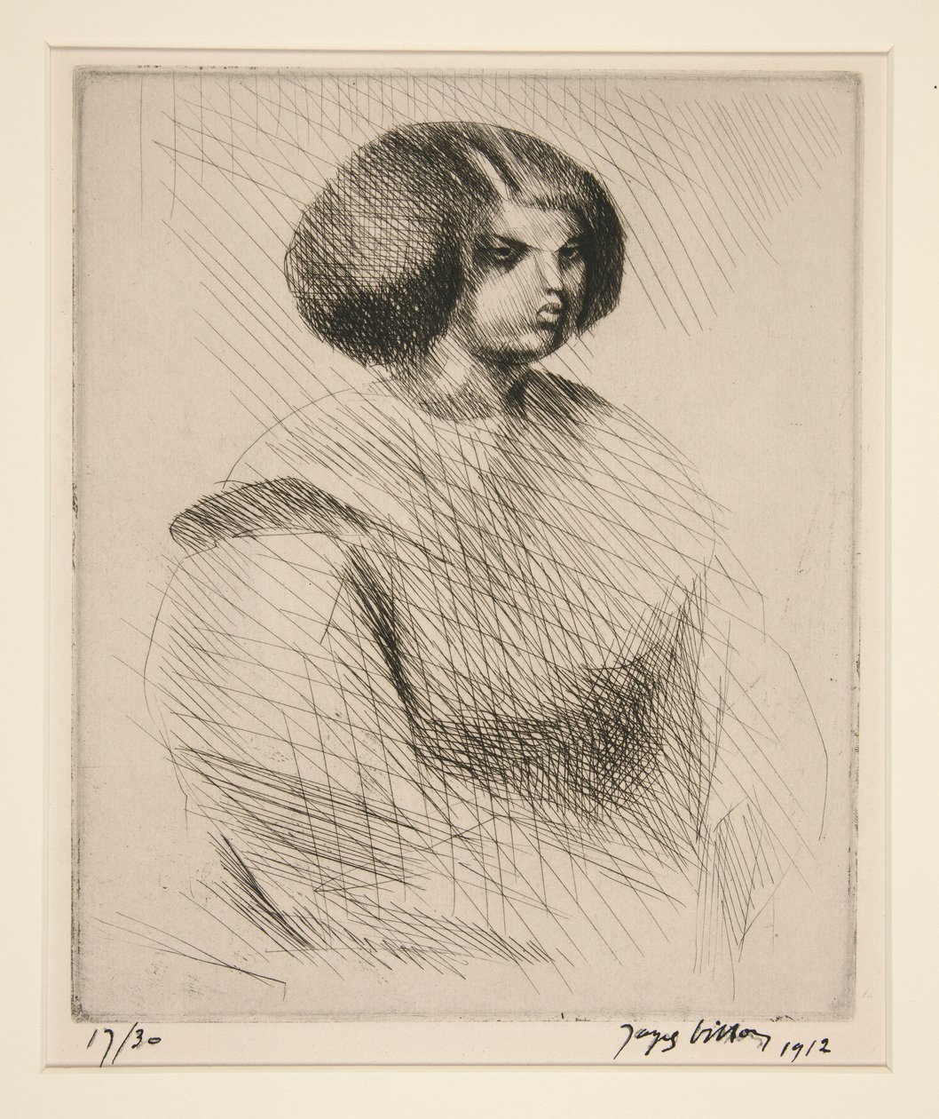 La petite mul?tresse (ung mulatt) av Jacques Villon