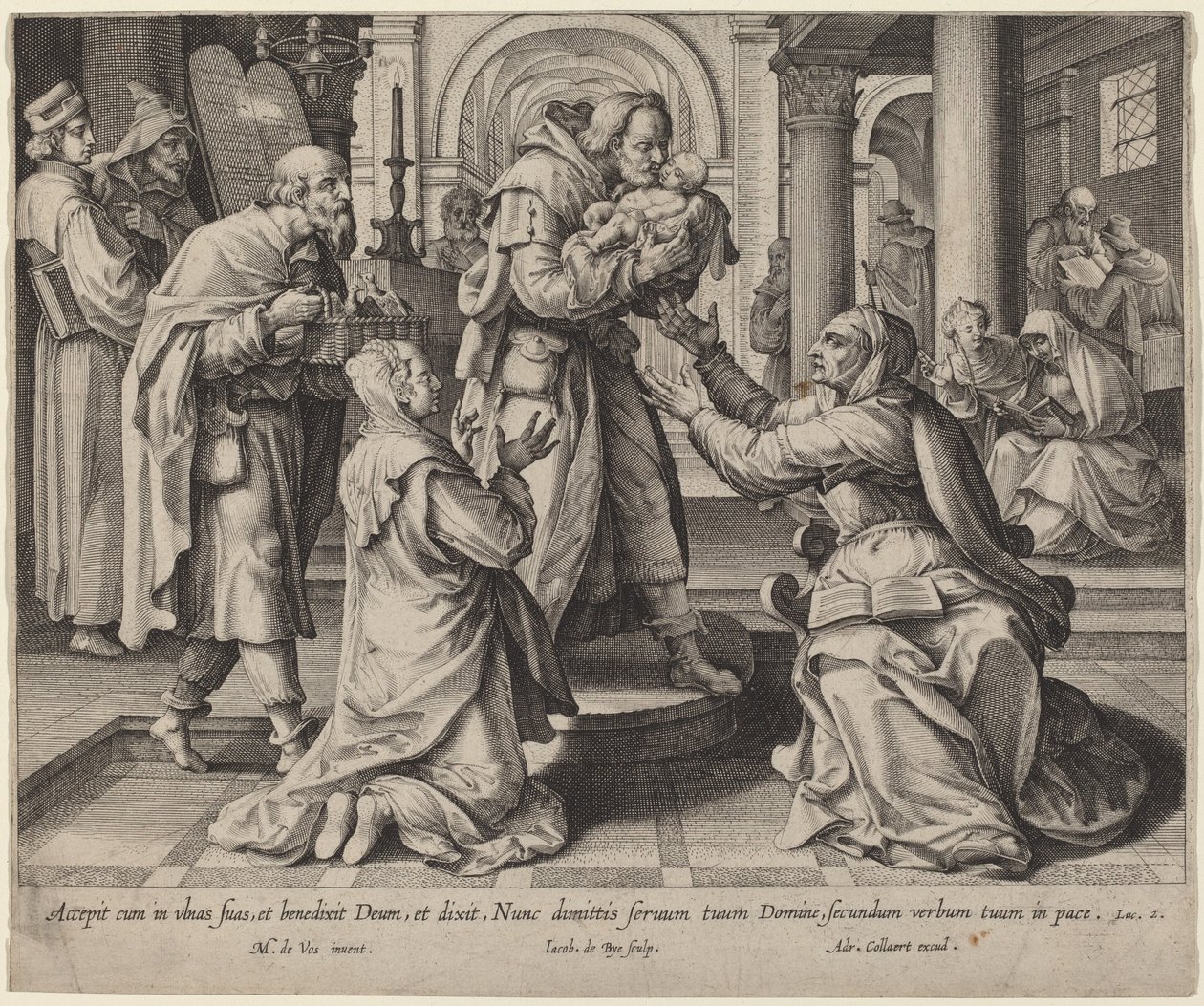 Presentation i templet av Jacques de Bie after Maarten