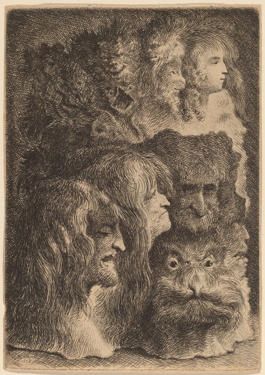 Fantastiska huvuden av Jacques de Gheyn III