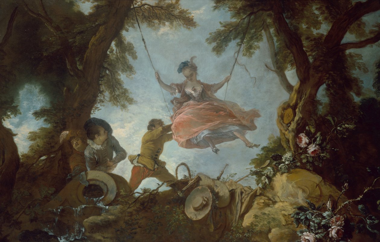 The Swing (olja på duk) av Jacques de Lajoüe