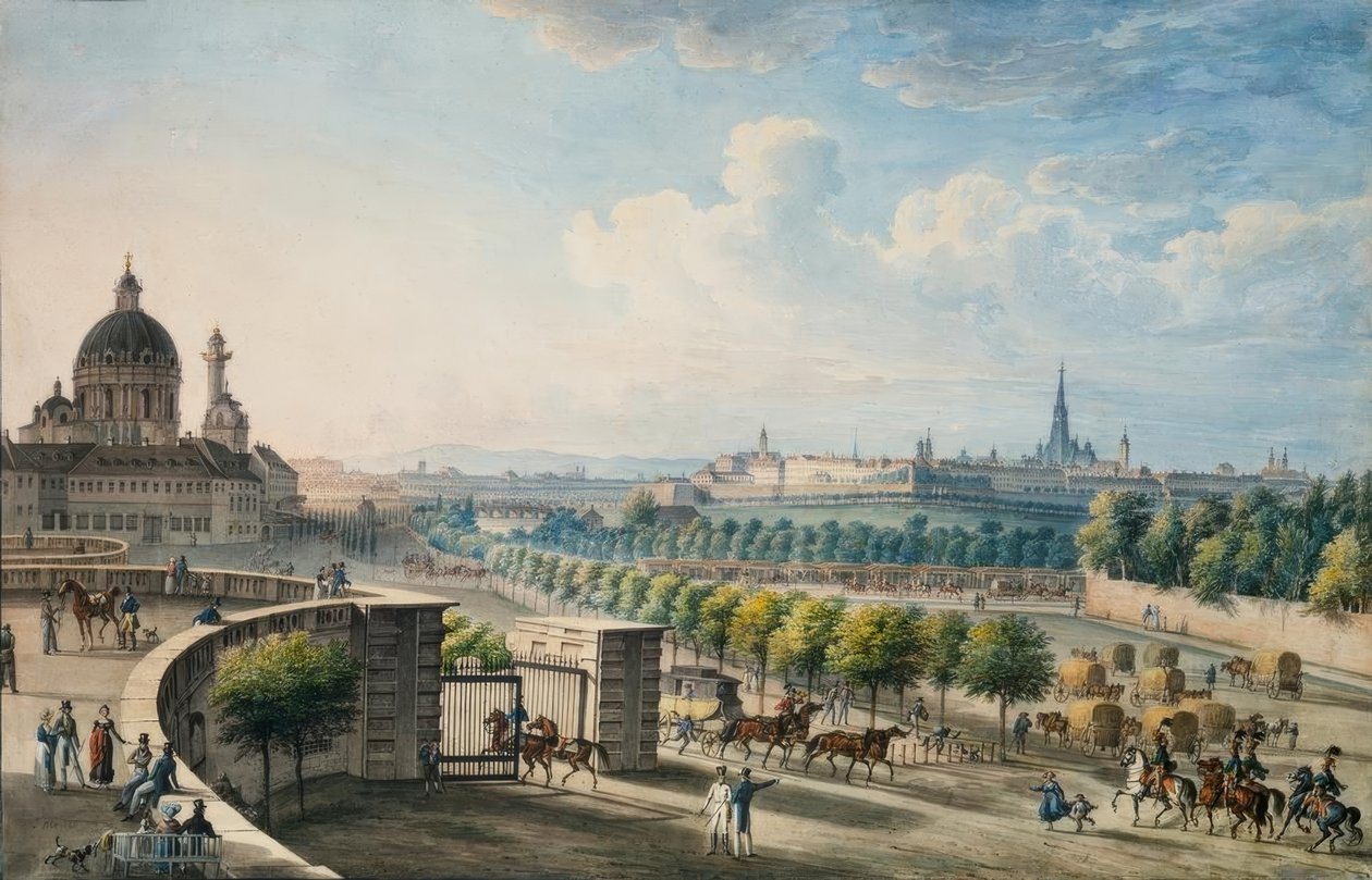 Wien från Schwarzenbergpalais / Alt av Jakob Alt