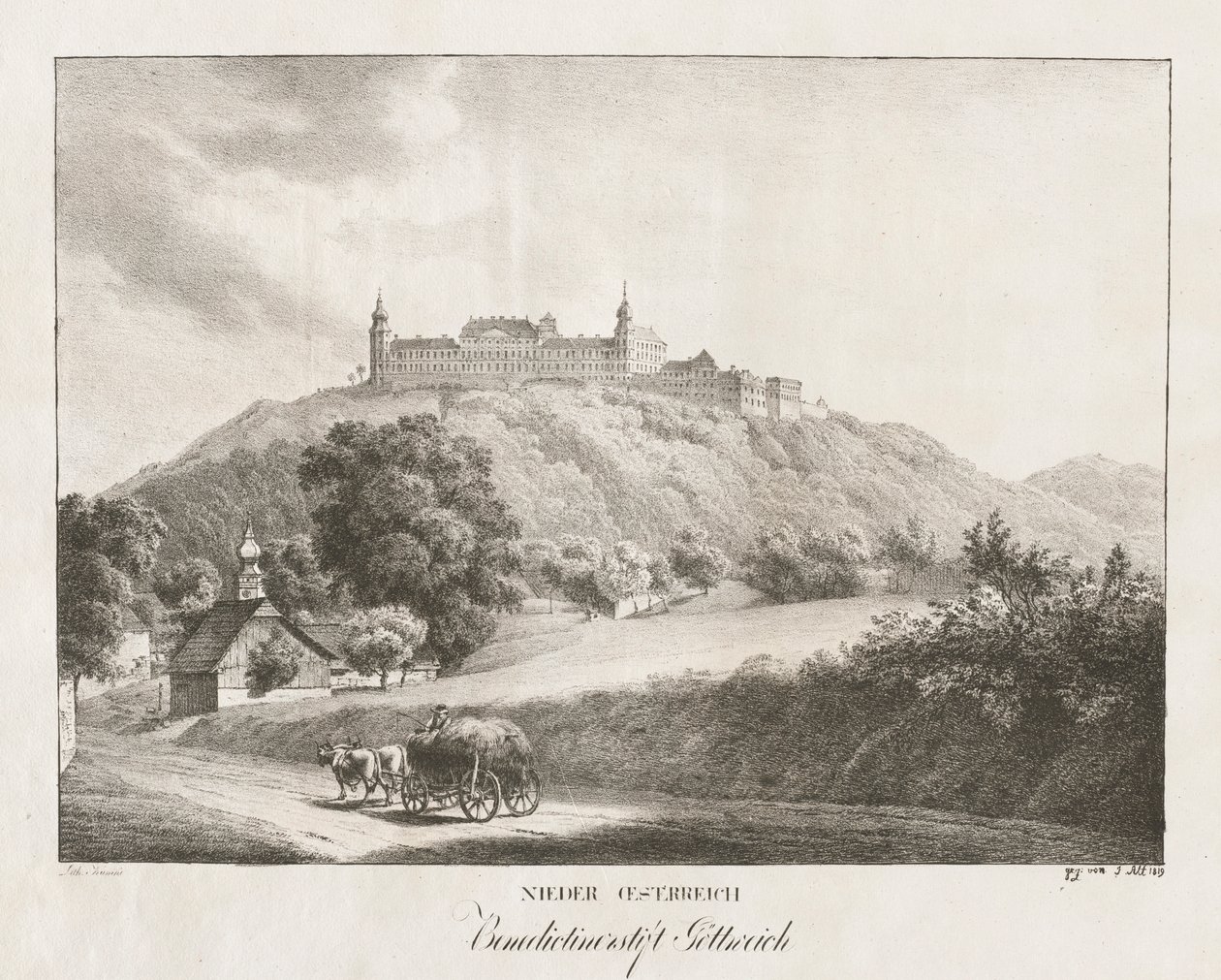 Nedre Österrike, Benediktinerklostret i Gottereich, 1819. av Jakob Alt