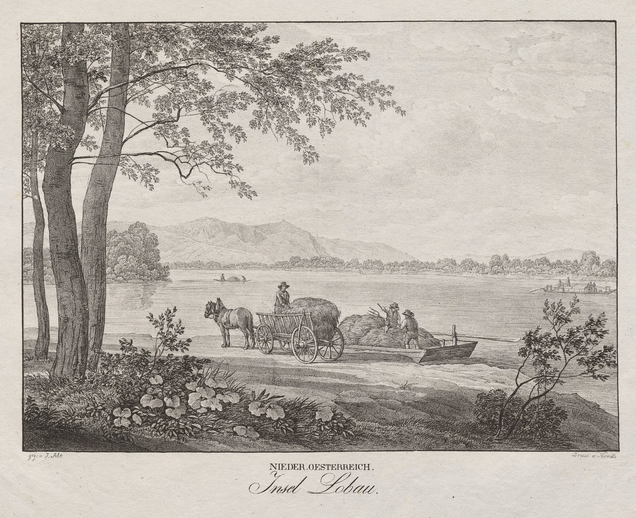 Nedre Österrike, Lobau Island av Jakob Alt