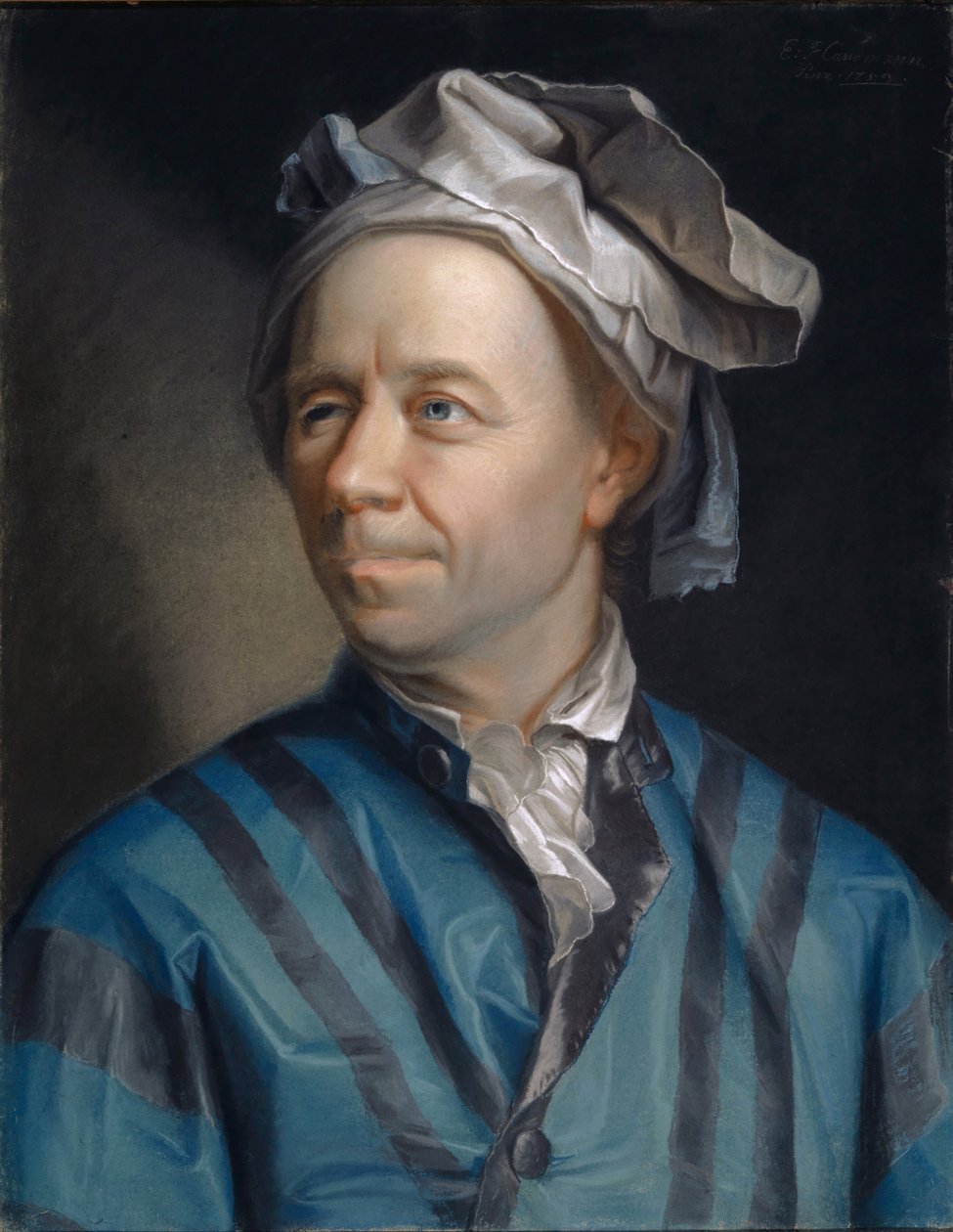 Porträtt av Leonhard Euler (1707-1783) av Jakob Emanuel Handmann
