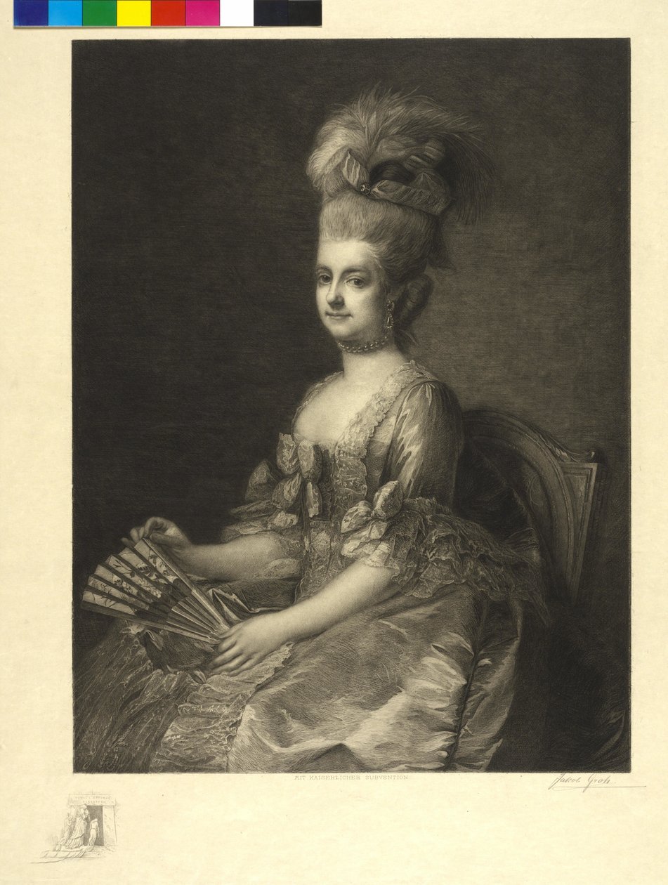 Ärkehertiginnan av Österrike Marie Christine (etsning) av Jakob Groh