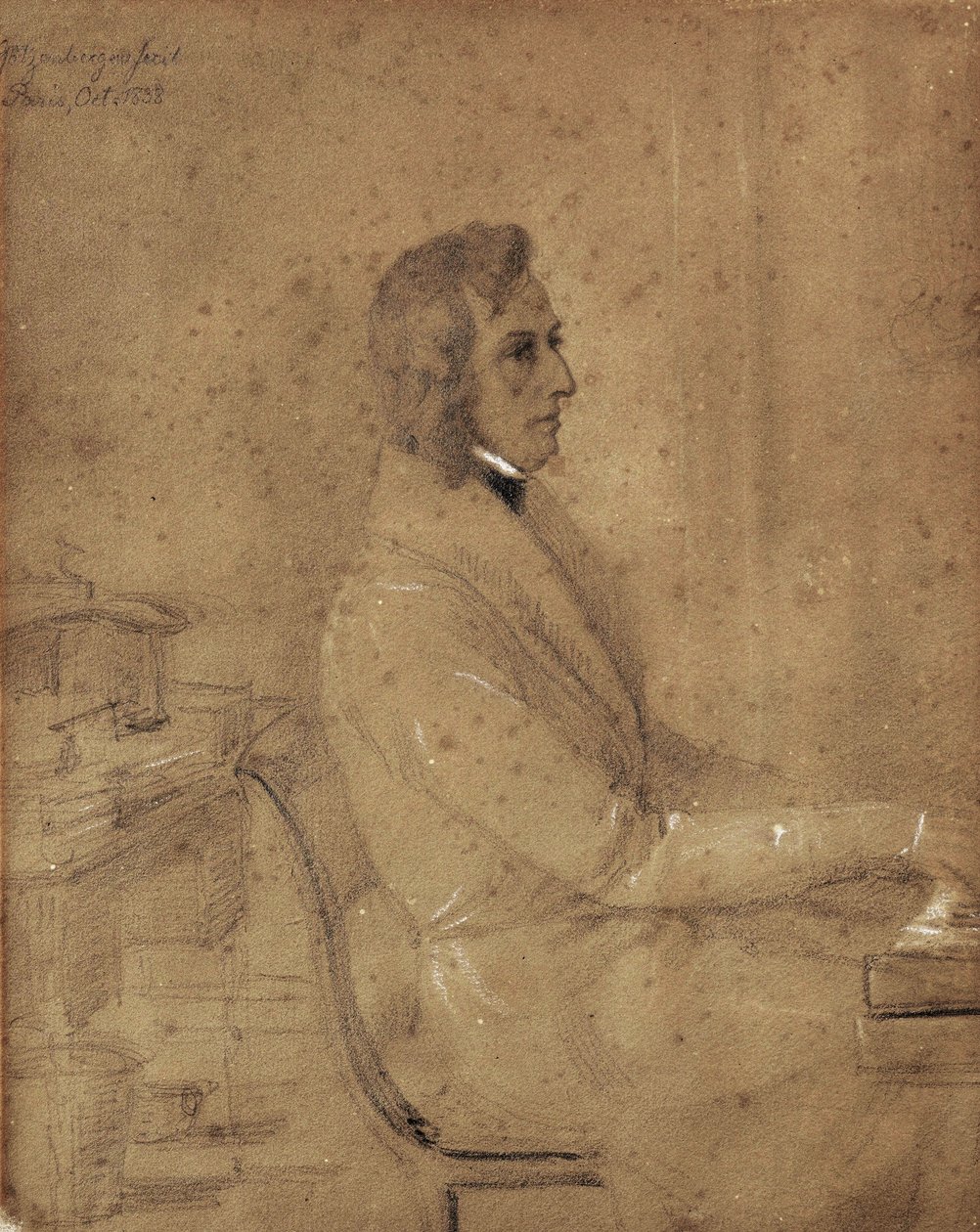 Fryderyk Chopin vid pianot. av Jakob Götzenberger