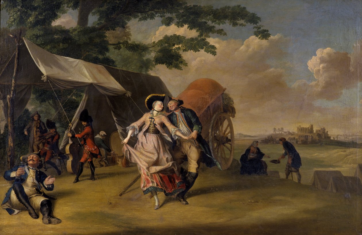 Dans i ett läger, 1765 av Jakob Michel