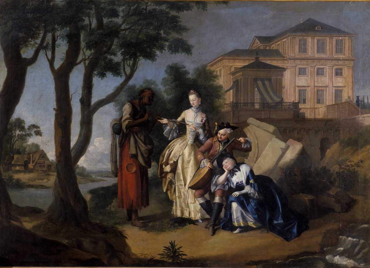 Fortune Taling Gypsy, 1762 av Jakob Michel