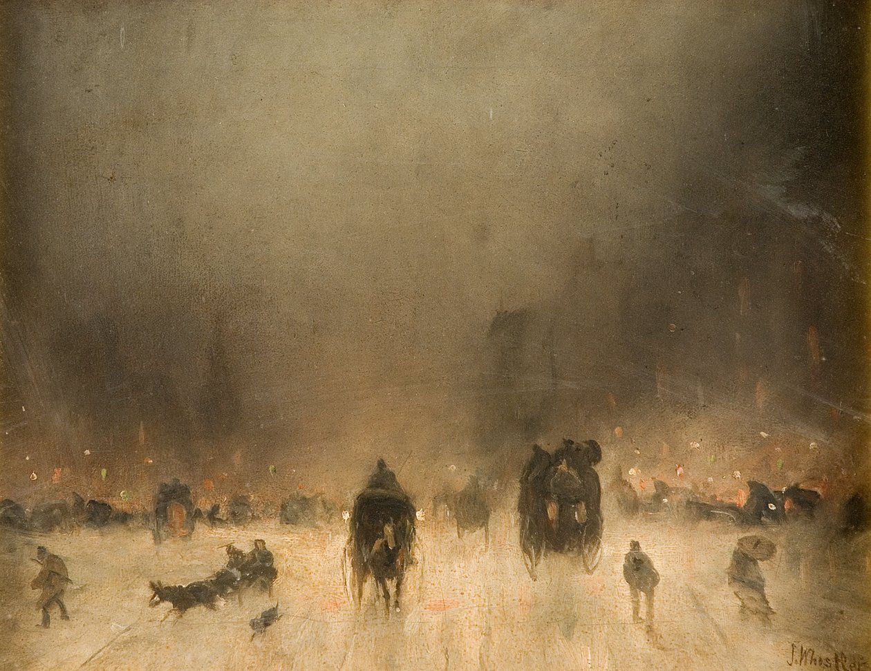 En dimmig natt i London av James Abbott McNeill Whistler
