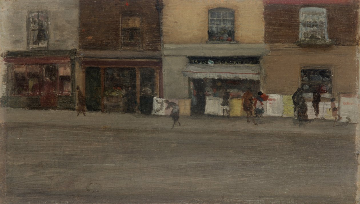 Chelsea Shops av James Abbott McNeill Whistler