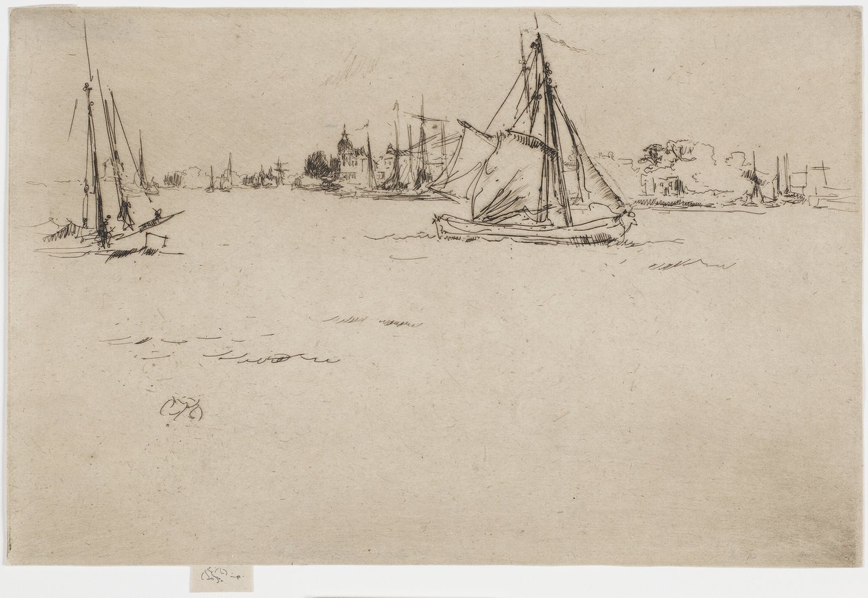 Dordrecht, 1894 (etsning på papper) av James Abbott McNeill Whistler