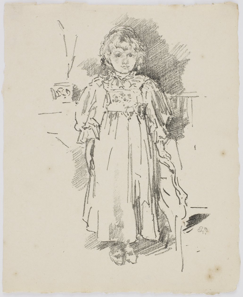 Little Evelyn, 1896 (litografi på papper) av James Abbott McNeill Whistler