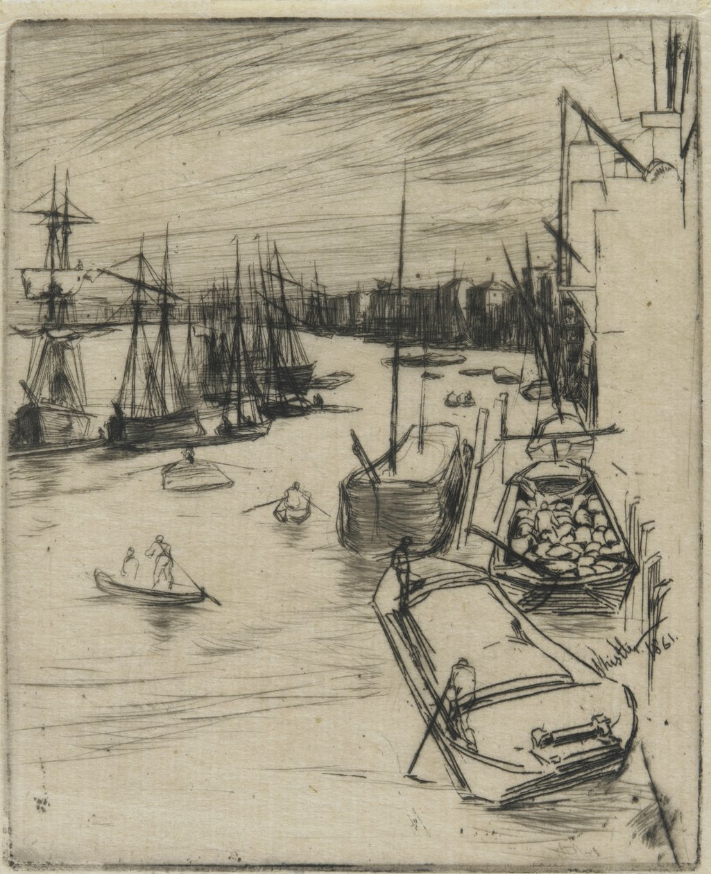 Little Wapping, 1861 (etsning på papper) av James Abbott McNeill Whistler