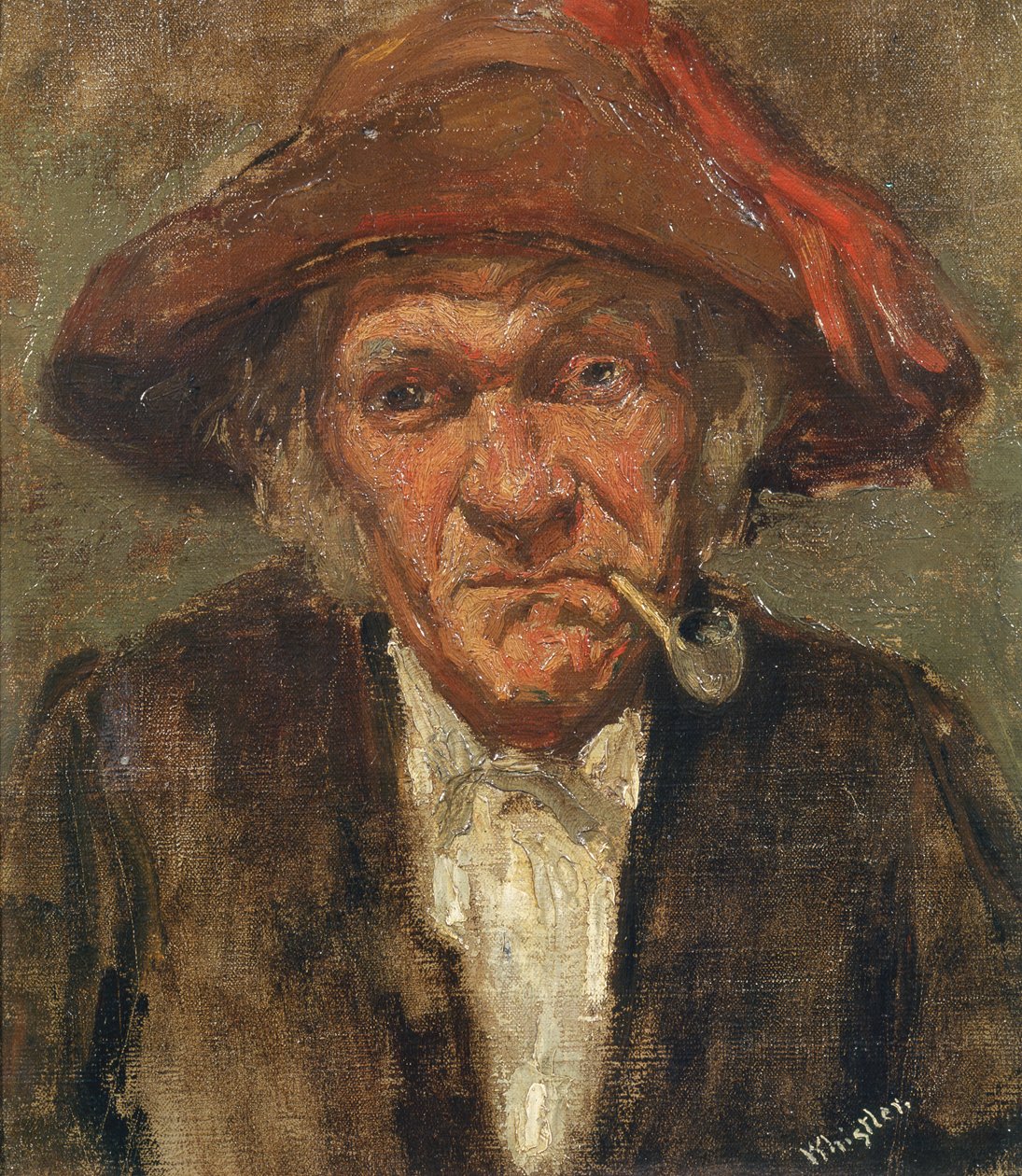 Man som röker pipa, ca 1859 av James Abbott McNeill Whistler