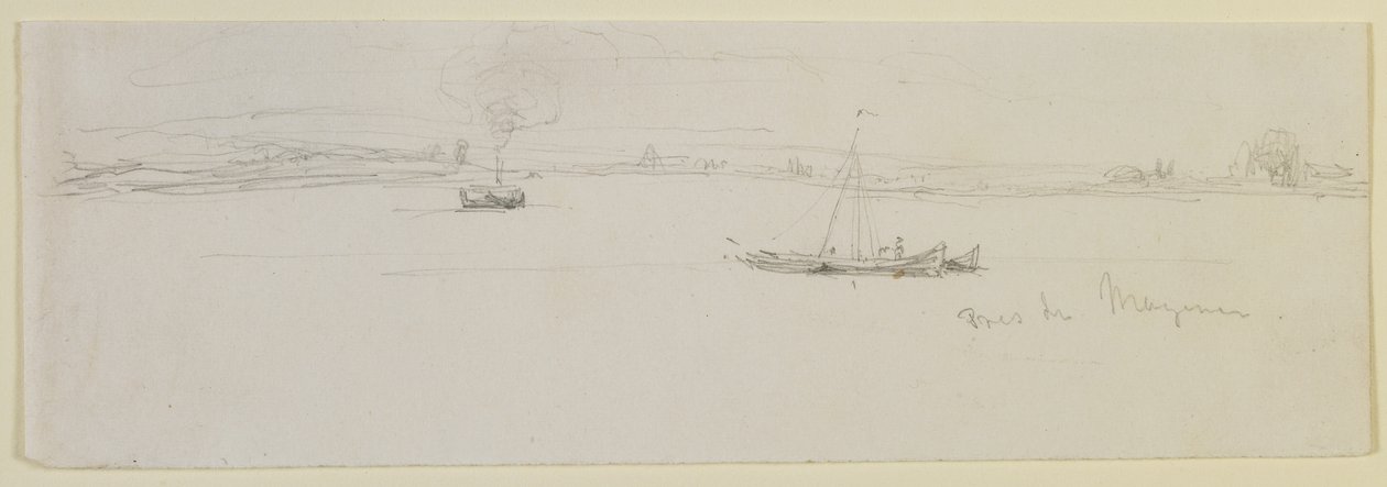 Near Mayence, 1858 (penna på vitt papper) av James Abbott McNeill Whistler