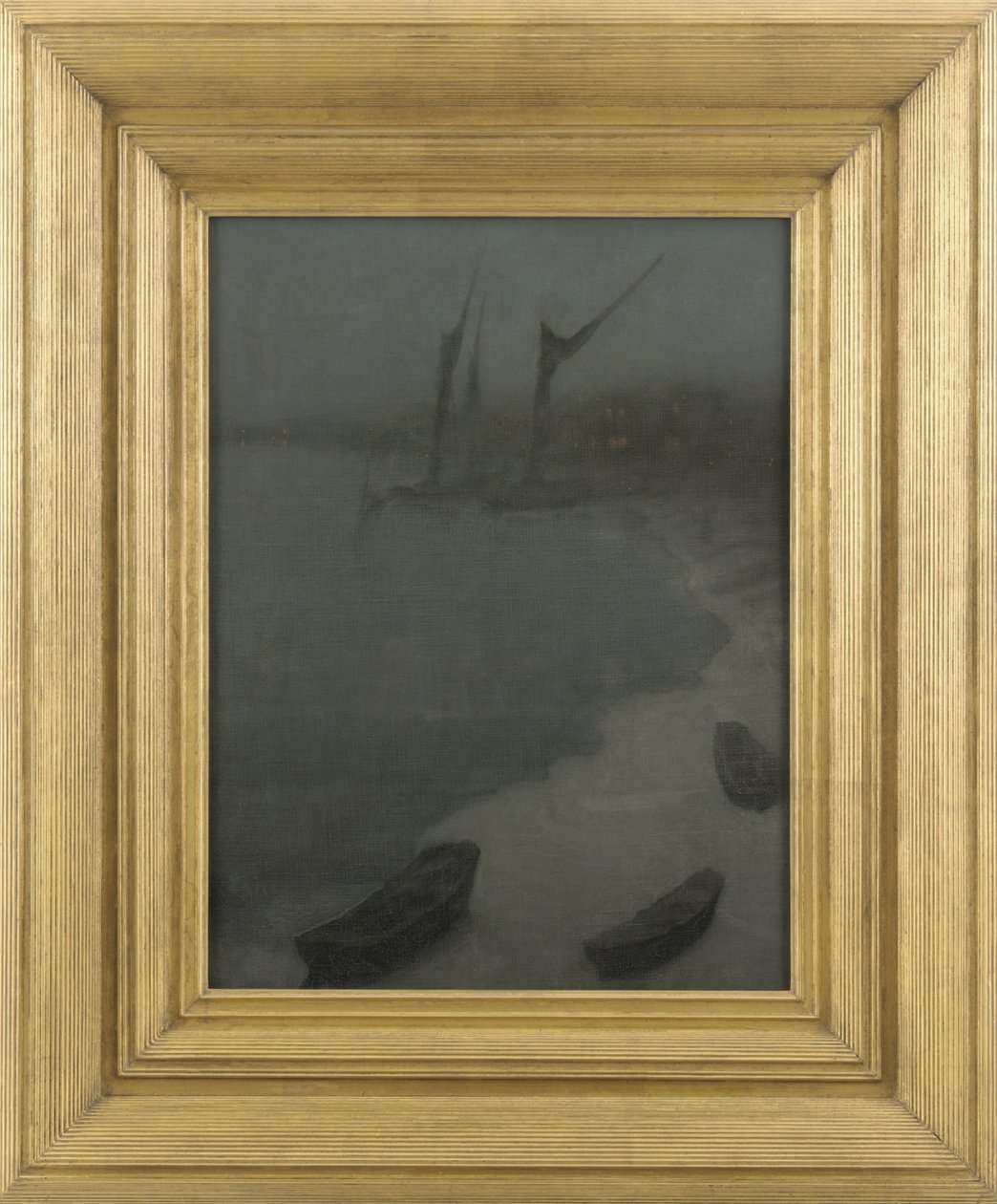 Nocturne: Grey and Silver - Chelsea Embankment, Winter, c.1879 av James Abbott McNeill Whistler