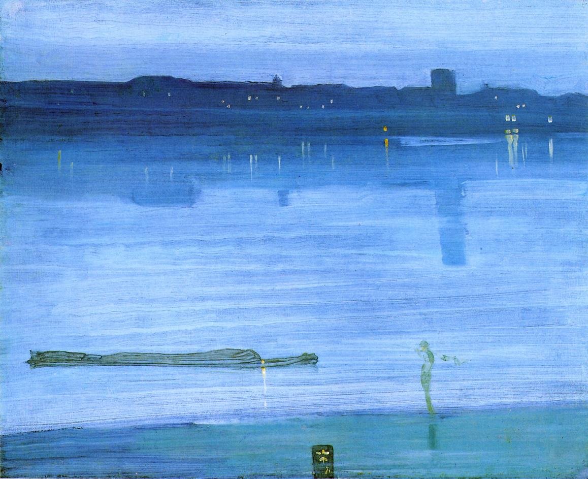 Nocturne in Blue and Silver: Chelsea av James Abbott McNeill Whistler