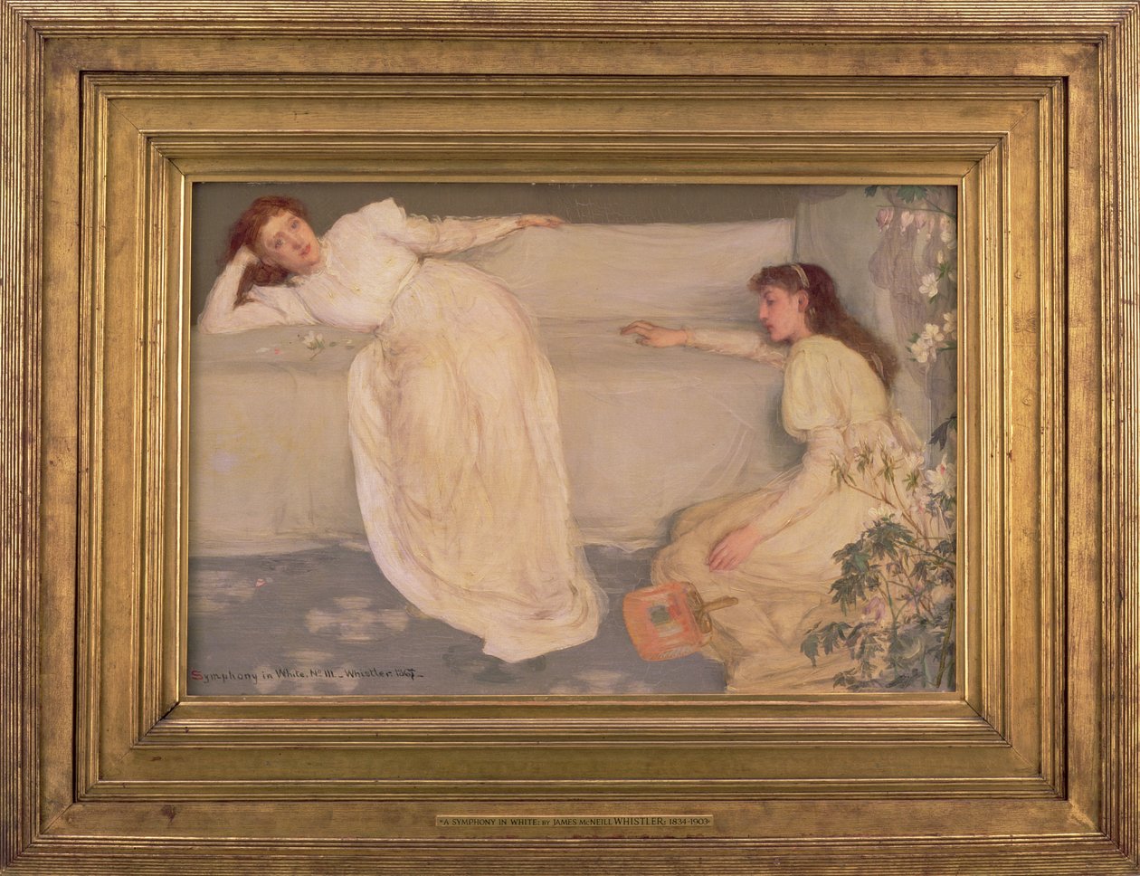 Symfoni i vitt, nr III, 1865-67 (inklusive ram) (se även 88677) av James Abbott McNeill Whistler