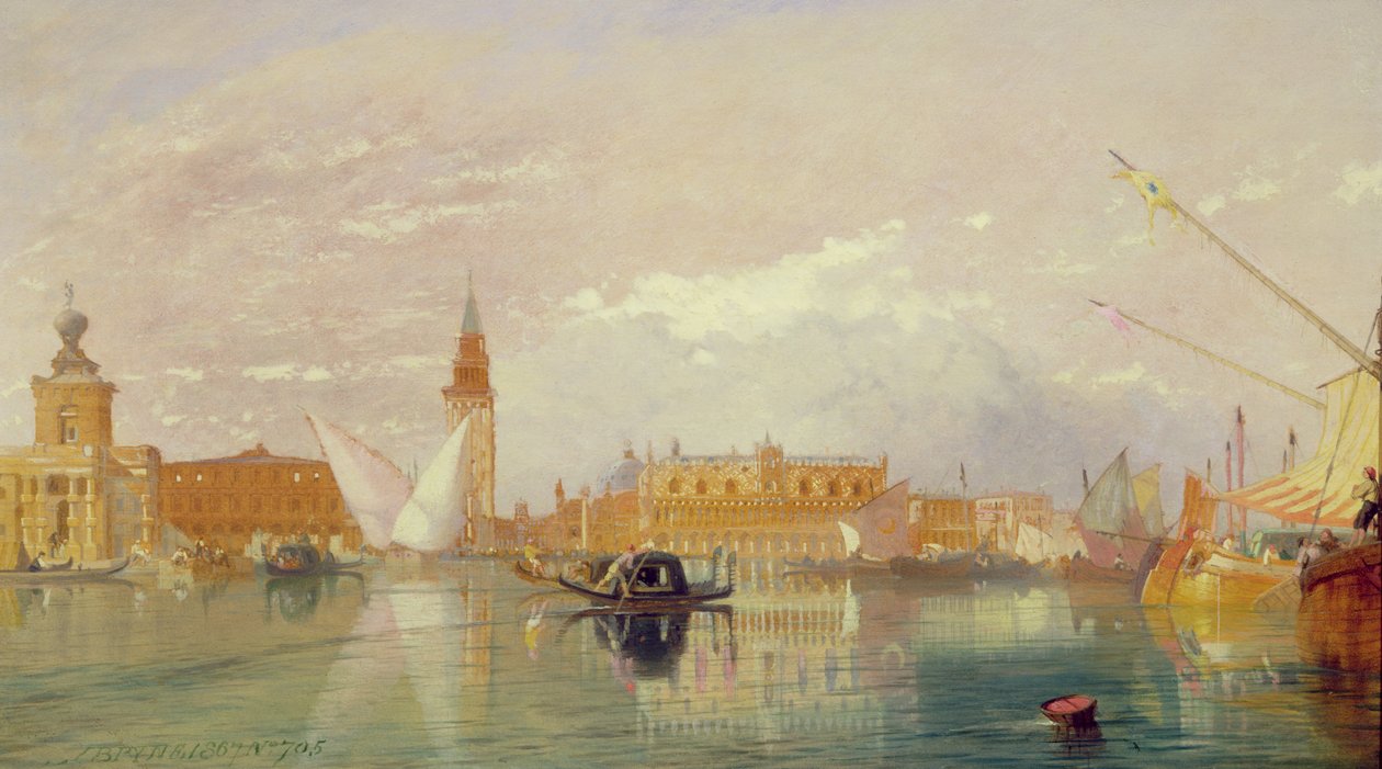 Utsikt över Venedig, 1867 av James Baker Pyne