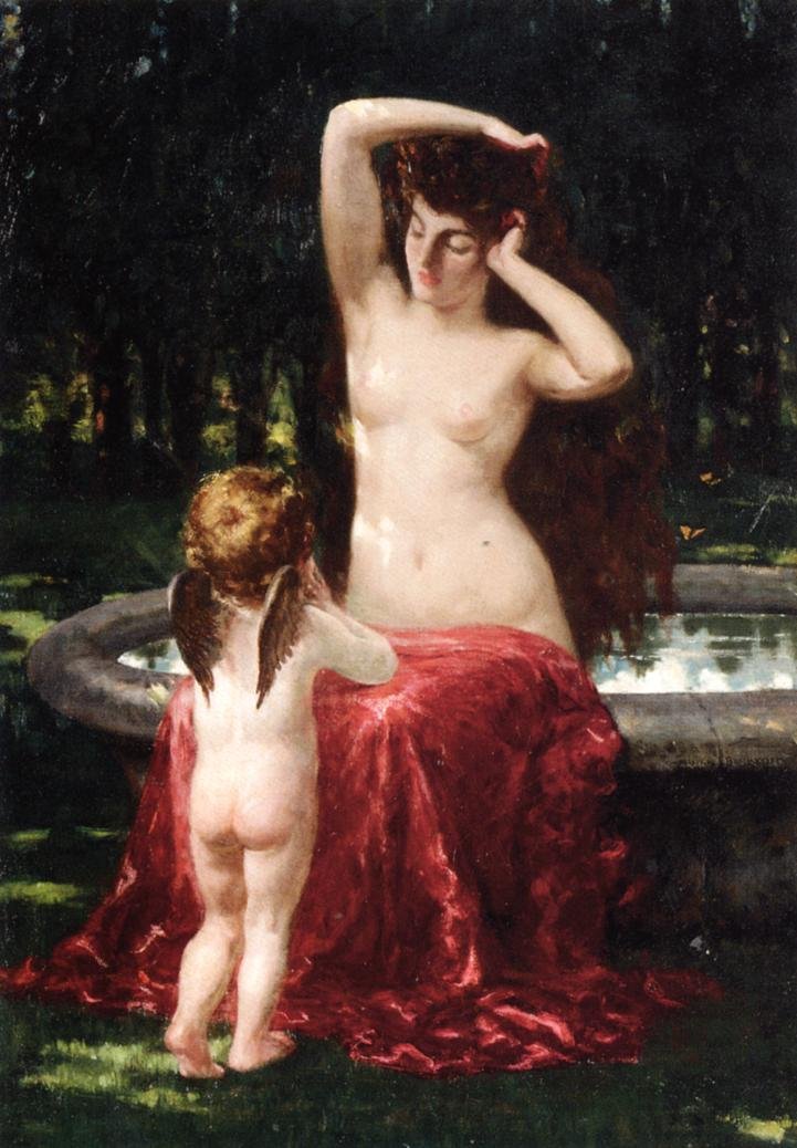 Sylvan Toilette av James Carroll Beckwith