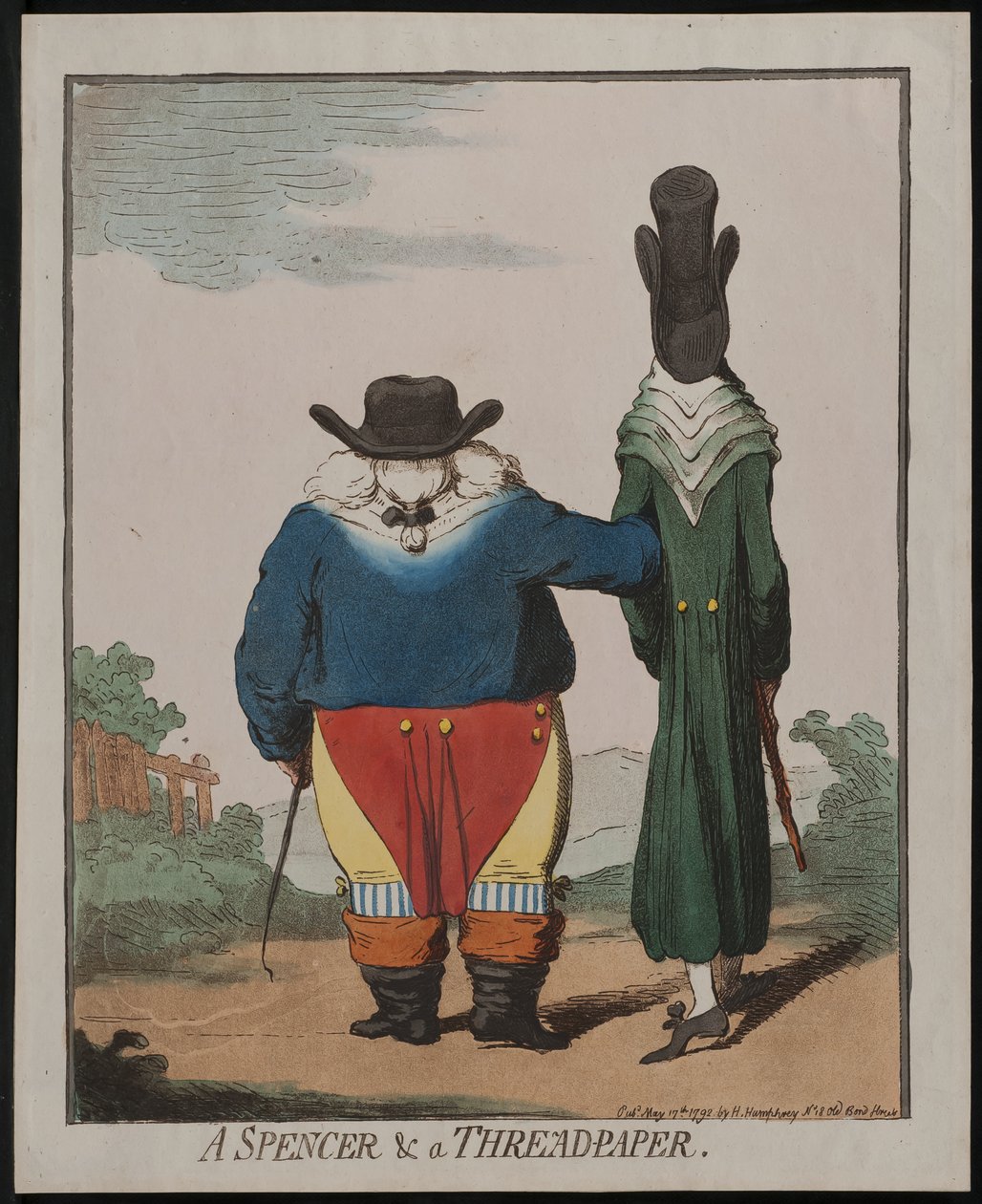 En Spencer och ett trådpapper, 1792 av James Gillray