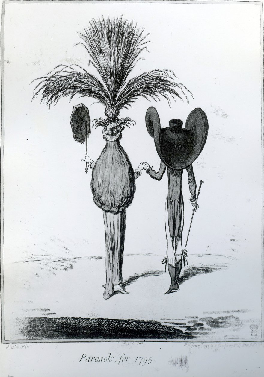 Parasoller, för 1795, av James Gillray