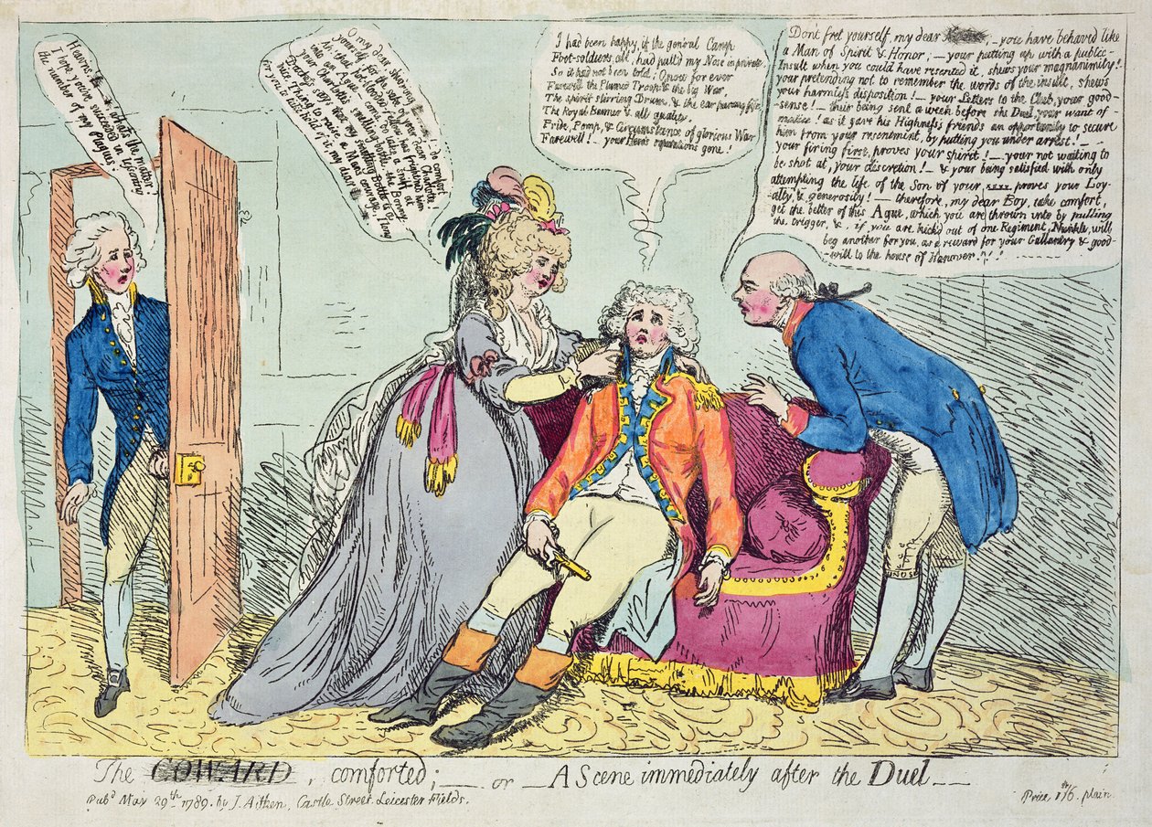 The Coward Comforted, publicerad av James Aitken, 1789 av James Gillray