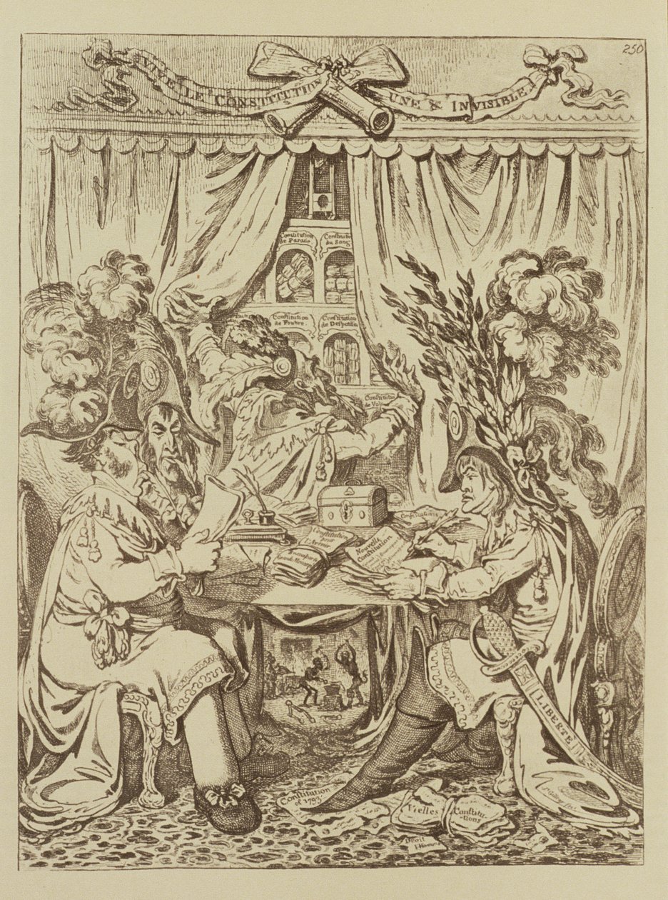 Det franska konsulära triumviratet, 1800 av James Gillray