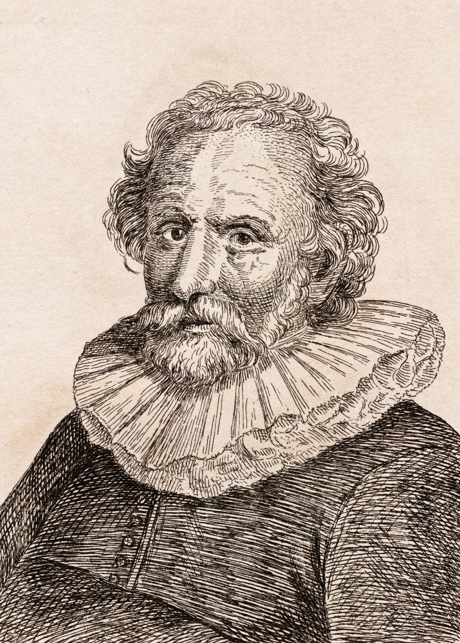 Abraham Bloemaert, illustration från "75 Portraits Of Celebrated Painters From Authentic Originals", publicerad 1817 i London. av James Girtin