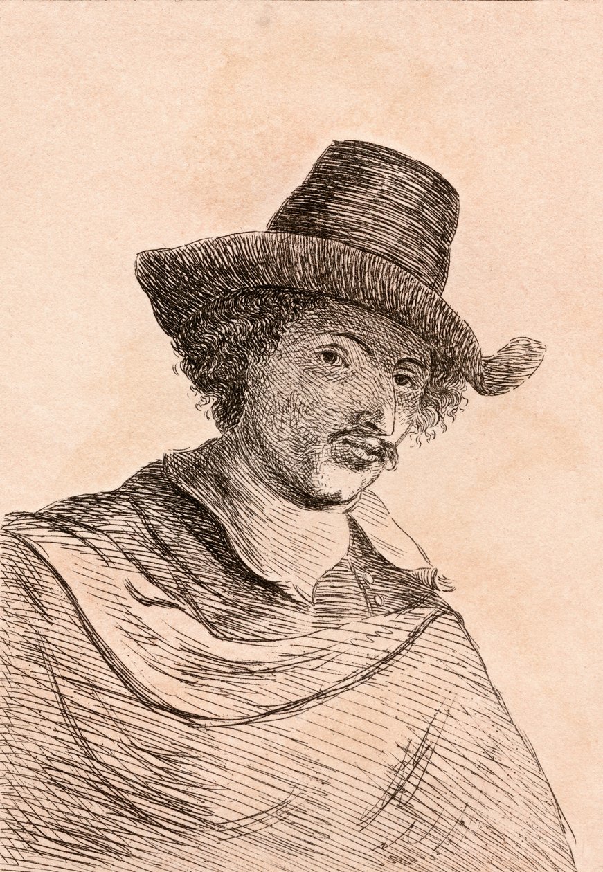 Jan Baptist Weenix, illustration från "75 Portraits Of Celebrated Painters From Authentic Originals", utgiven i London 1817. av James Girtin