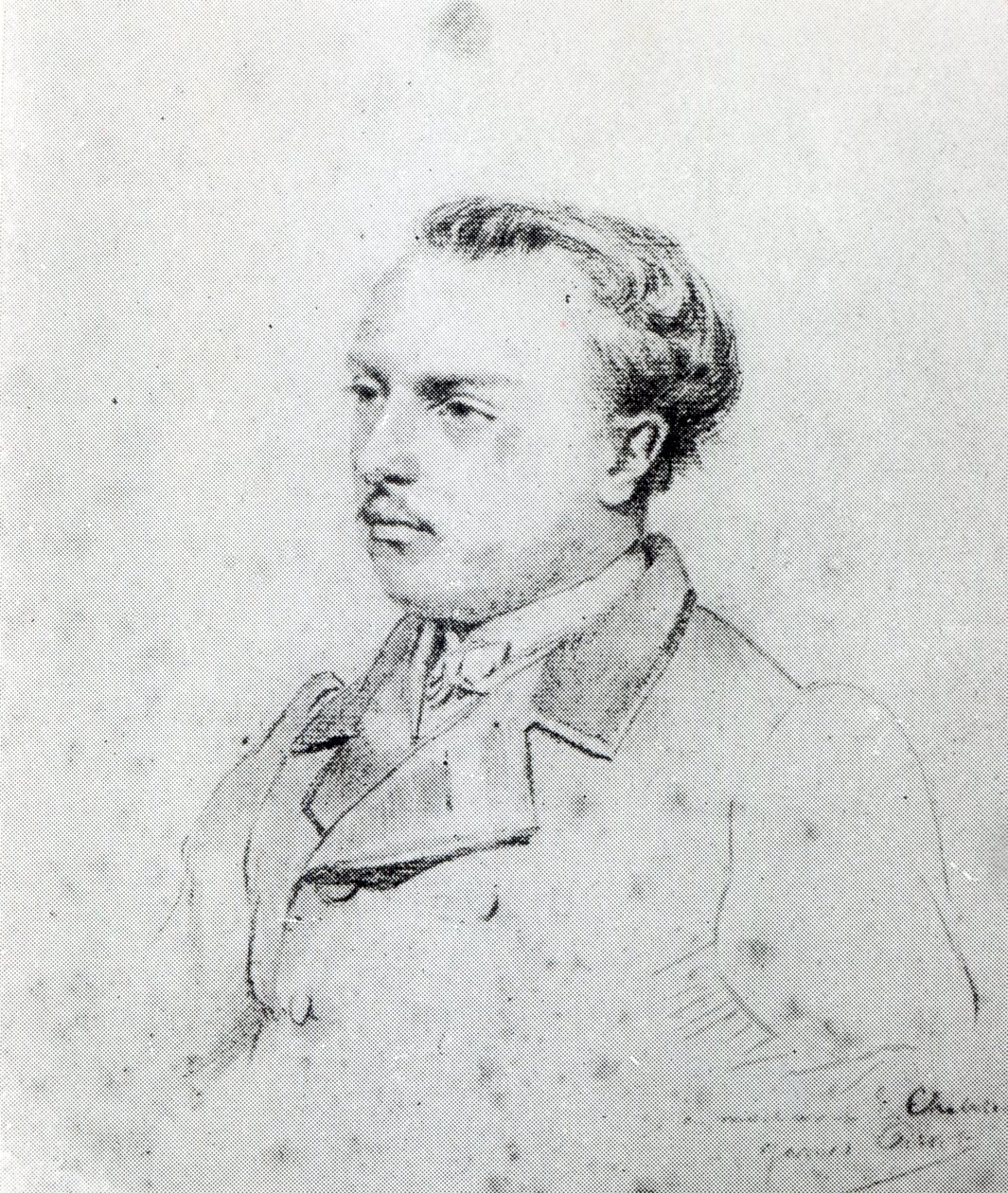 Emmanuel Chabrier 20 år, 1861 (krita) av James Jacques Joseph Tissot