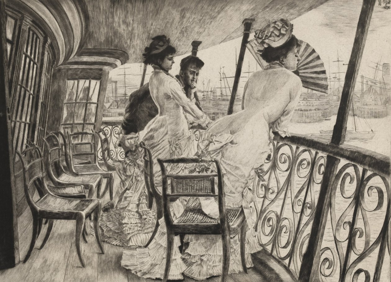 Galleriet på H.M.S. Calcutta (Souvenir från en bal ombord) av James Jacques Joseph Tissot