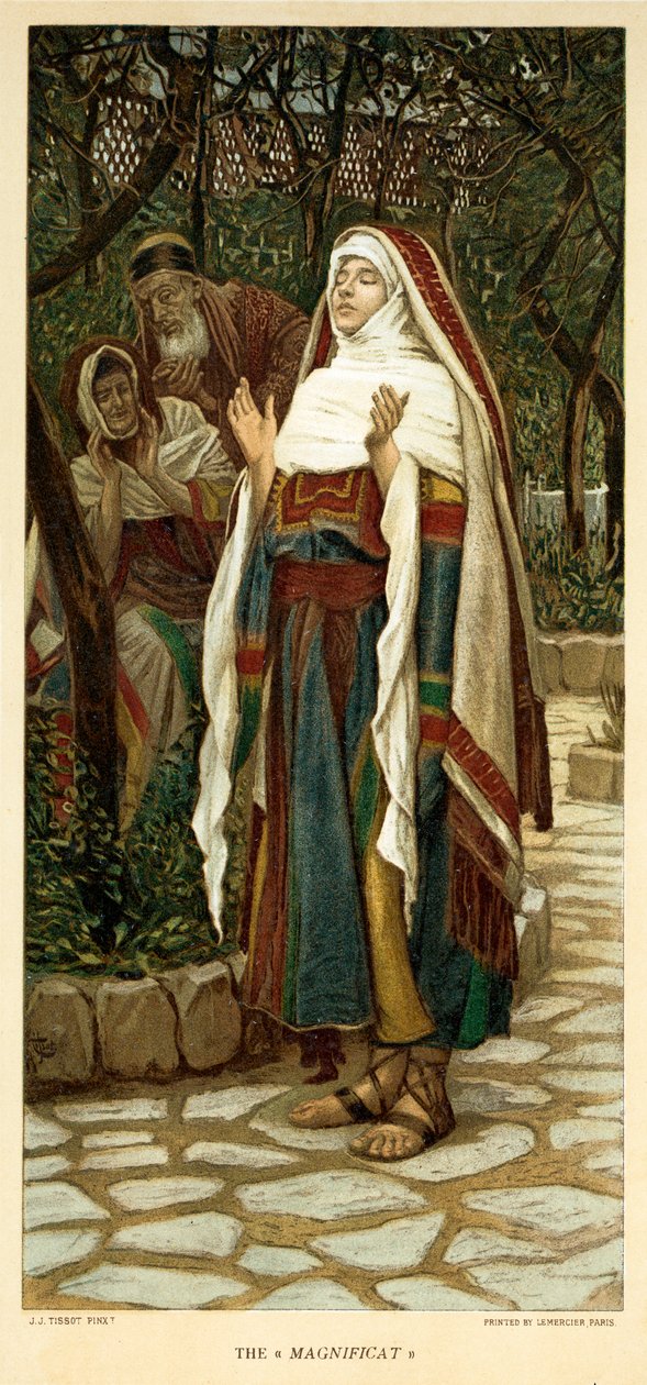 The Magnificat, Saint Luke - Kapitel 1 - Bibeln av James Jacques Joseph after Tissot