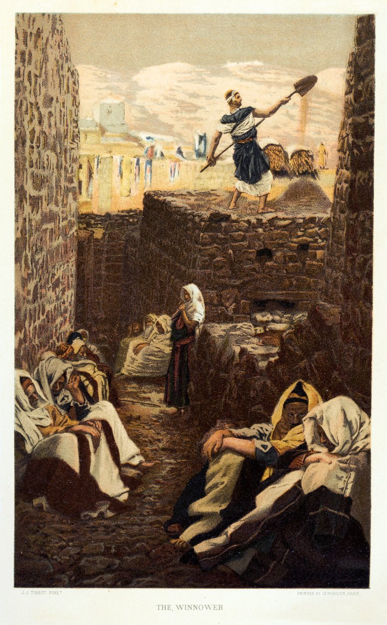 The Winnower, Saint Matthew - Kapitel 3 - Bibeln av James Jacques Joseph after Tissot