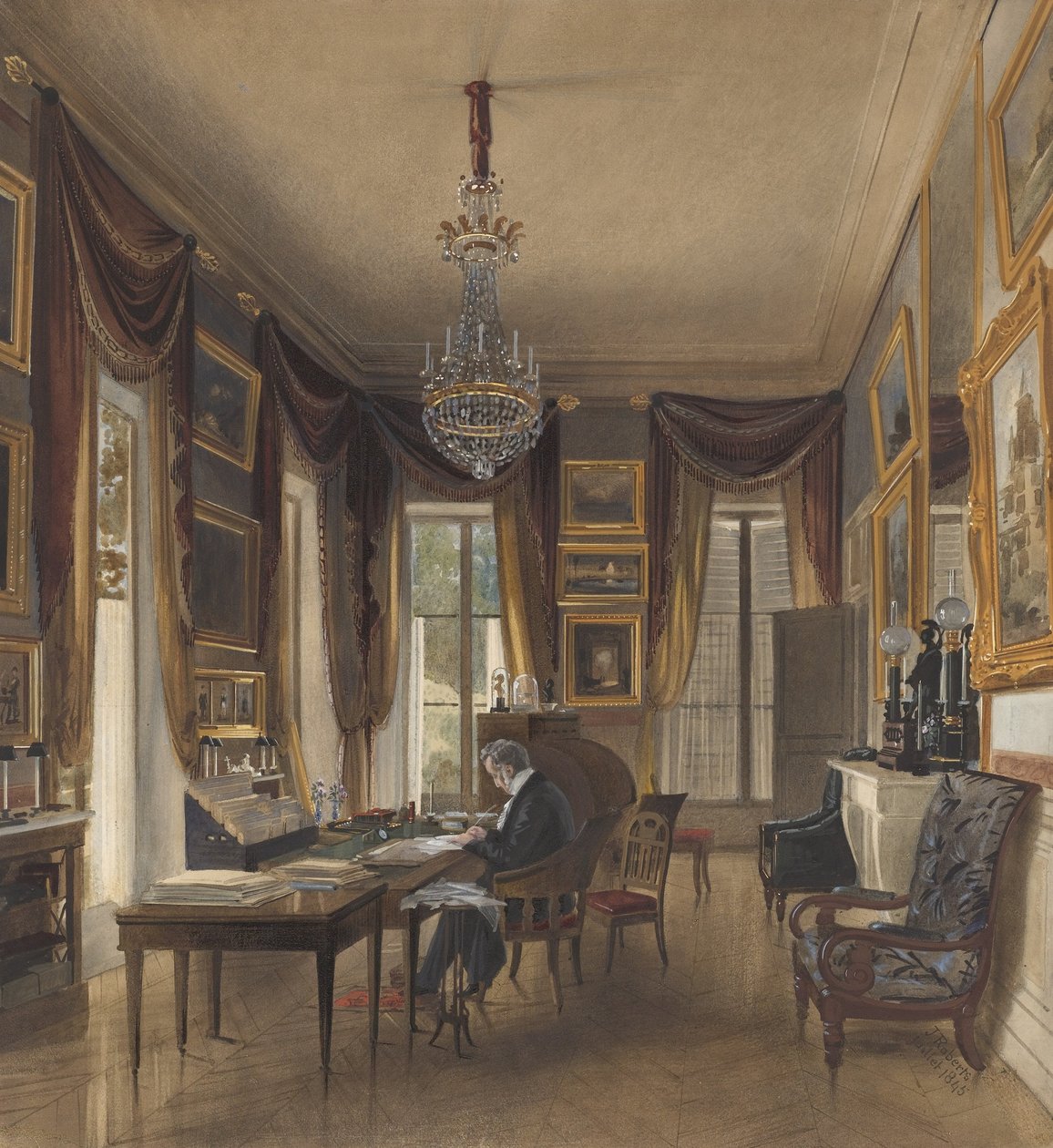 Studien av kung Louis-Philippe i Neuilly av James Roberts