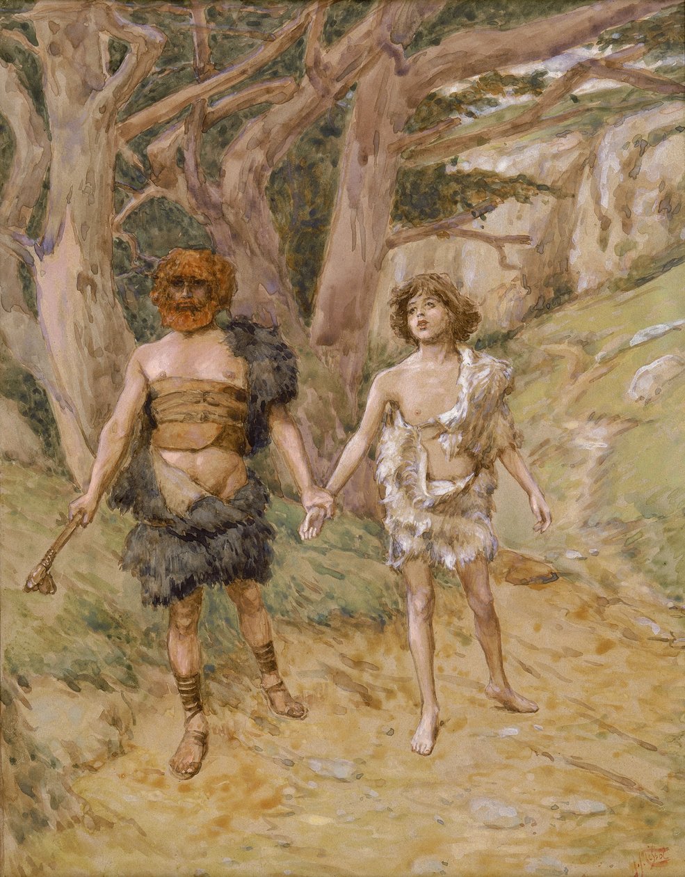 Kain leder Abel till döden av James Jacques Joseph Tissot