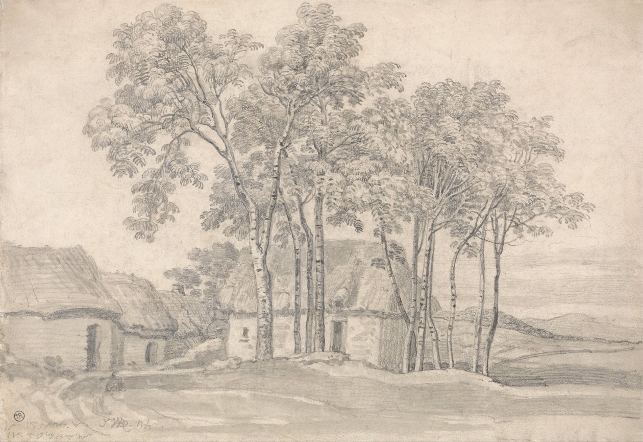 En gård bland träd av James Ward