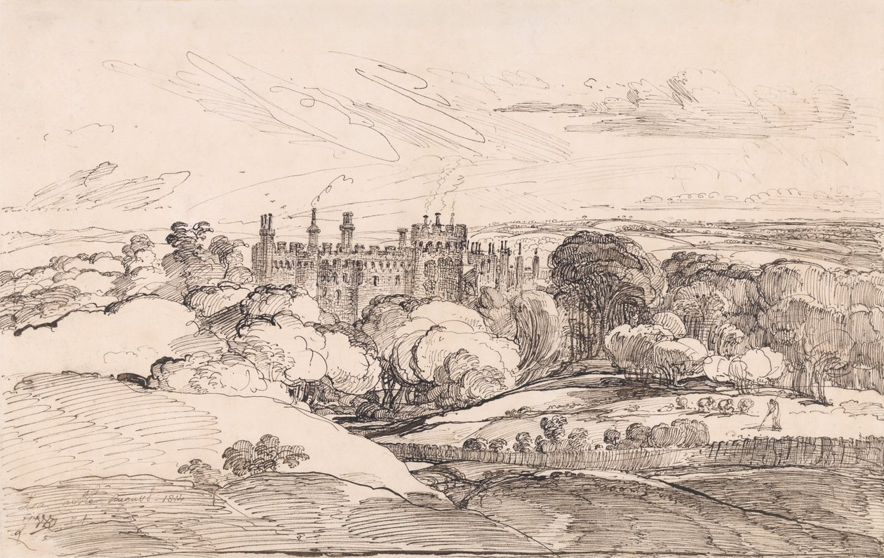 Lea Castle från ovan skogen av James Ward