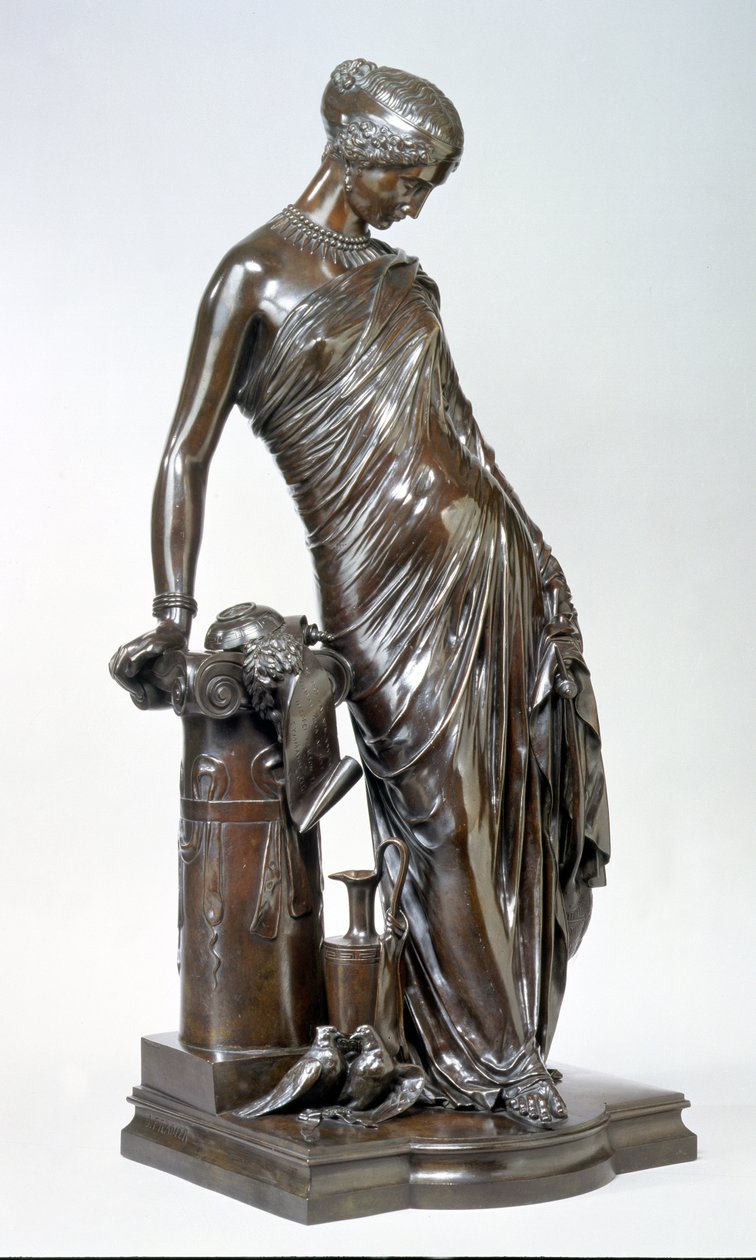 Stående Sappho av James Pradier