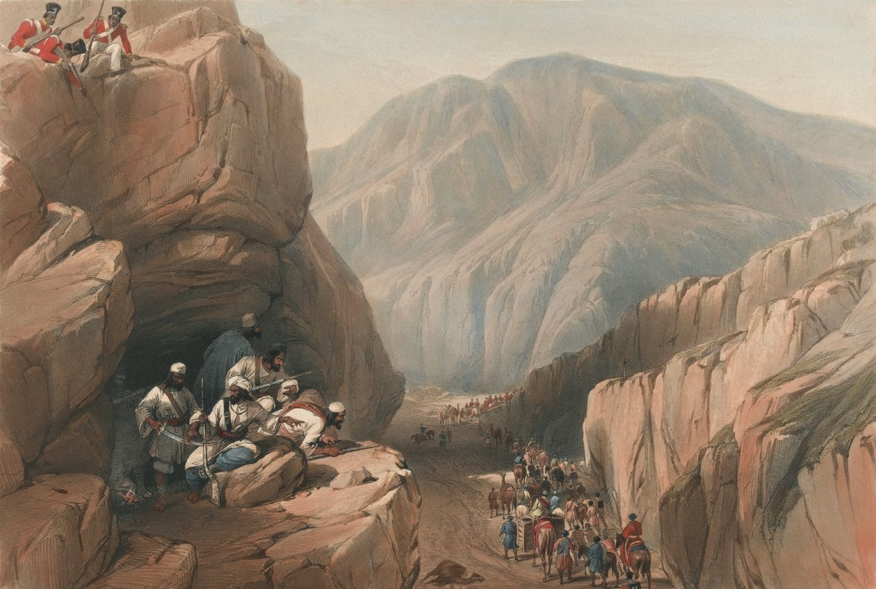The Wild Pass of Siri-Kajoor av James (after) Atkinson
