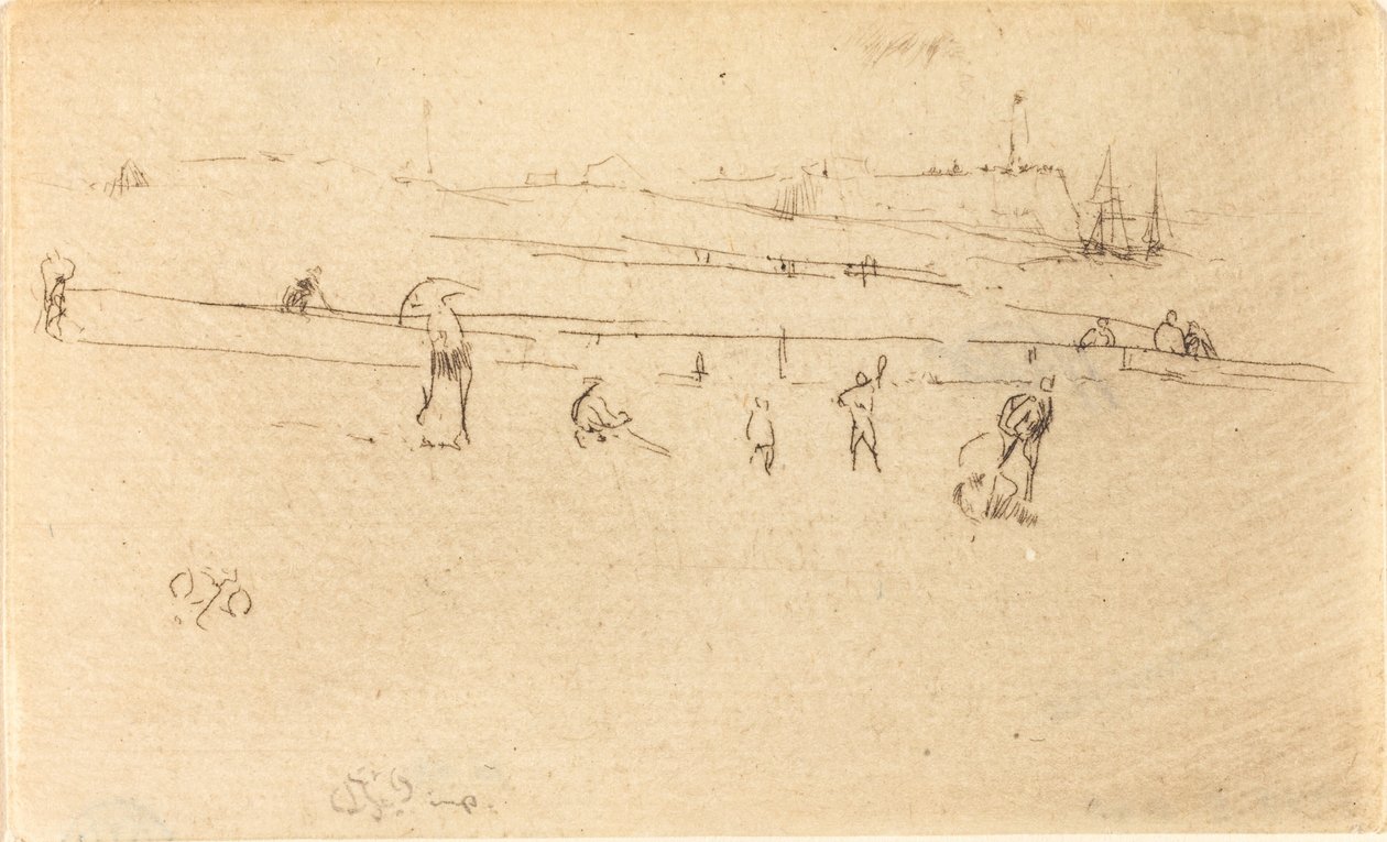 En skiss på Dieppe. av James Abbott McNeill Whistler