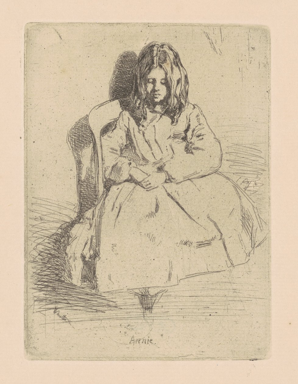 Annie, sittande, 18581859. av James Abbott McNeill Whistler
