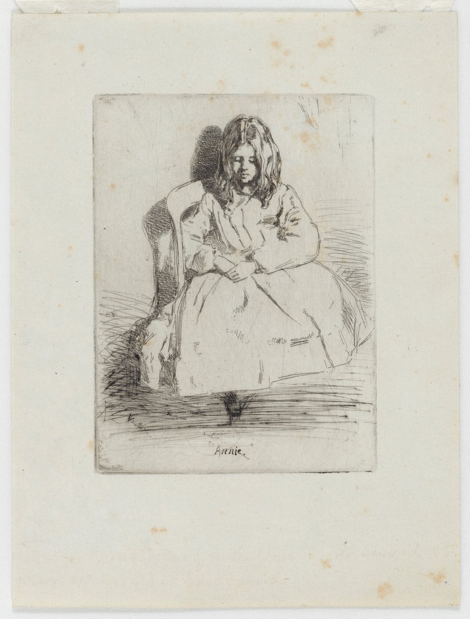 Annie, sittande, 1858. av James Abbott McNeill Whistler