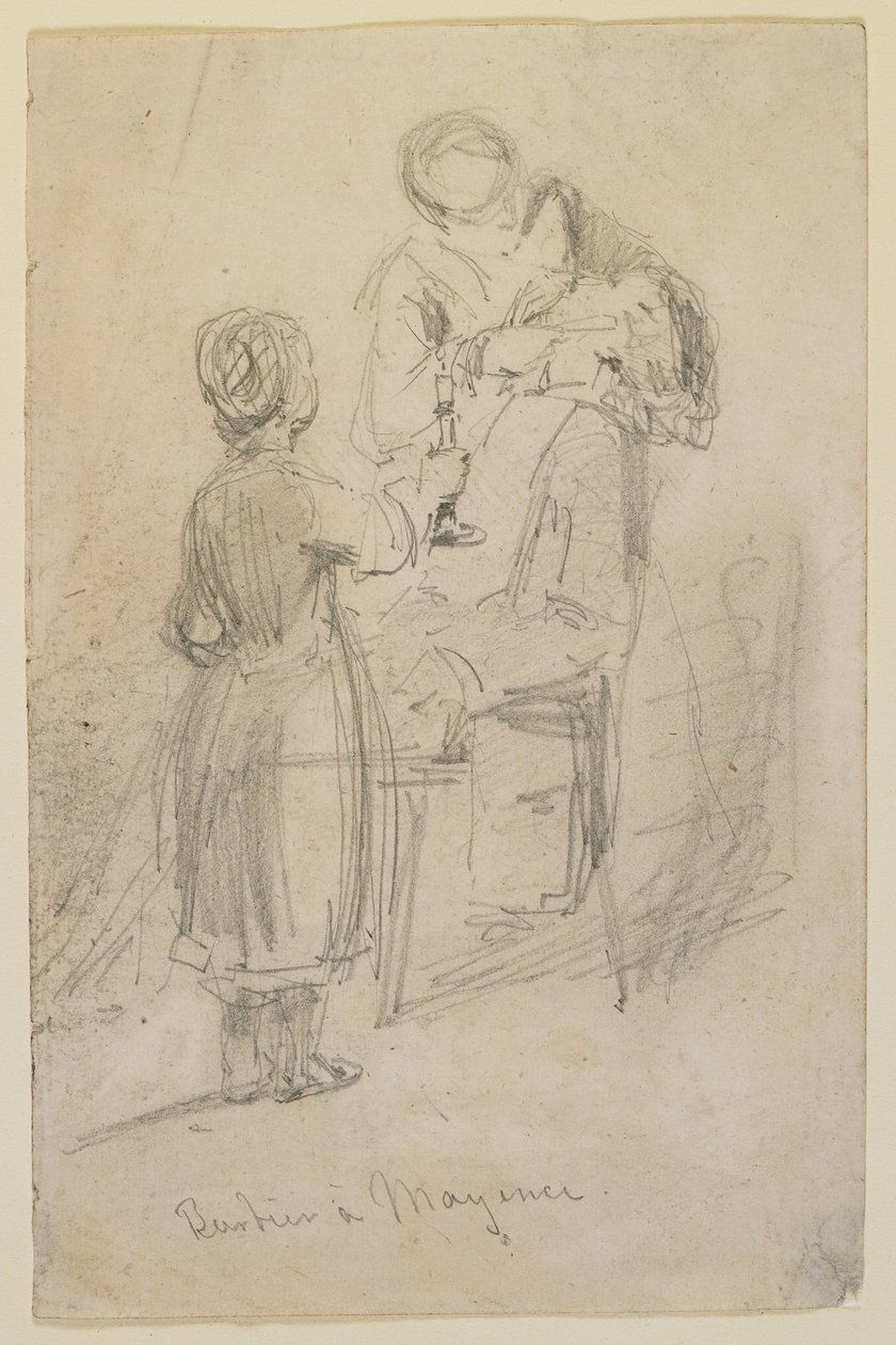 Frisör i Mainz, 1858. av James Abbott McNeill Whistler