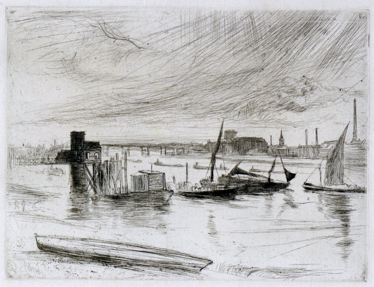 Battersea Dawn (Cadogan Pier) av James Abbott McNeill Whistler