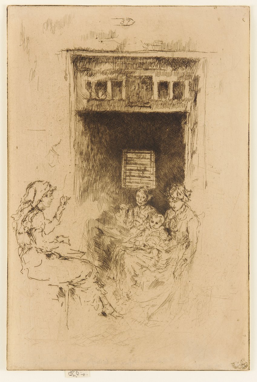 Pärlsträngare, 1879-1880. av James Abbott McNeill Whistler